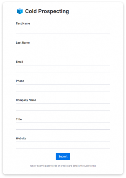12 – add prospecting form #3 12 - add prospecting form #3