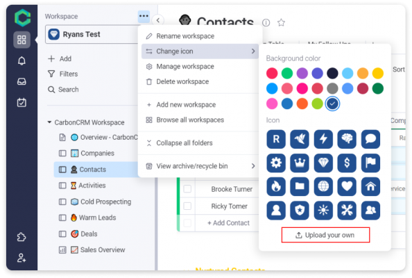 CarbonCRM Workspace