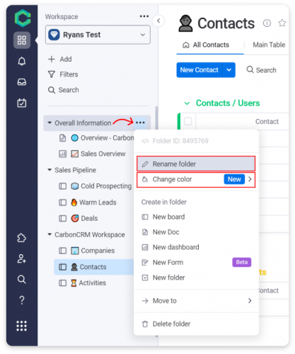 CarbonCRM Workspace